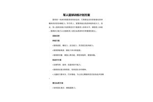 为什么篮球训练需要个性化方案来保证效果